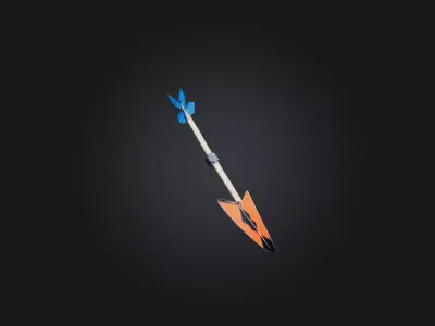 Makeshift arrow Low-poly 3D model
