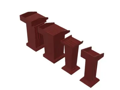 Speech stand 2 - group 3D model
