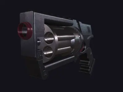 SCI fi revolver Low-poly 3D model