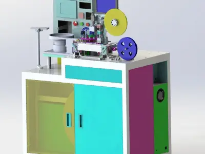 Small product packaging machine Low-poly 3D model