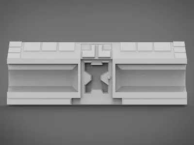 sci-fi wall architect kitbash 2 3D print model