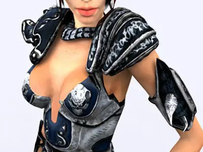 Fantasy amazon Low-poly 3D model