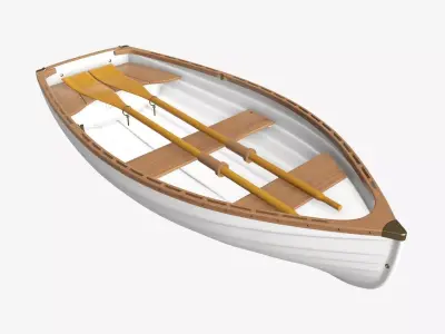 Traditional rowing boat 03 v1 3D model