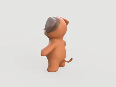 Little animal baby - Dog cute - Character014 Low-poly 3D model
