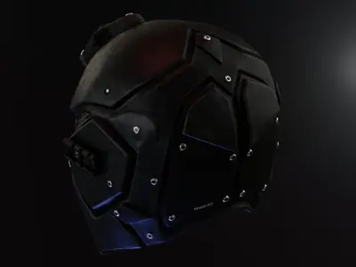 Devtac Ronin Ballistic Mask TACTICAL Low-poly 3D model