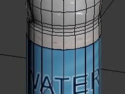 Bottle 3d Empty Plastic with natural texture Free 3D model