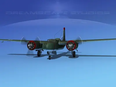 Douglas A-26B Invader V03 USAAF 3D model