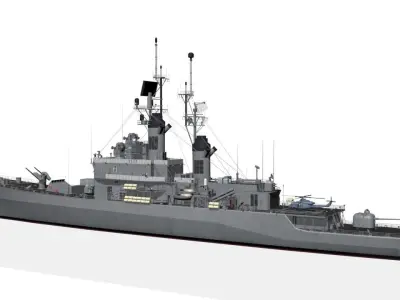 CG 26 USS Belknap Low-poly 3D model