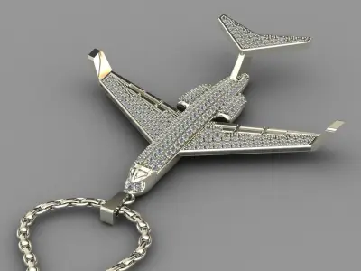 Aviation Airplane Aircraft Plane Travel Necklace Jewelry 3DM STL 3D print model