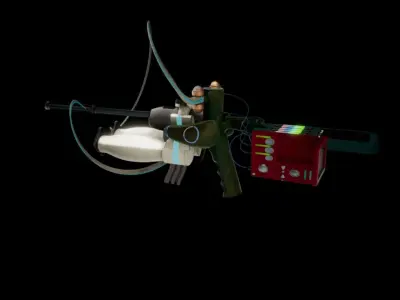 Sci-Fi Energy Rifle  Low-poly 3D model