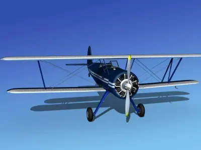 Stearman PT-17 Kaydet V17 3D model