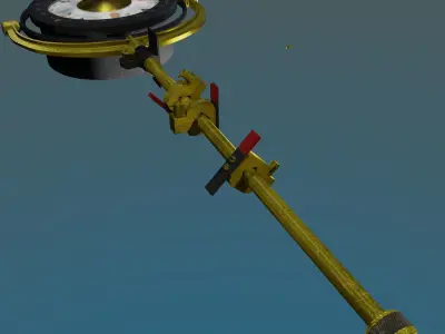 WW1 Aircraft Compass 3D model