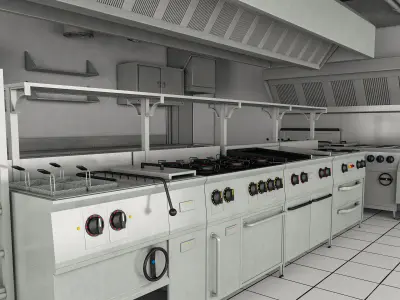 Commercial Kitchen 3 3D model