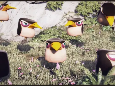 Penguin penguins of madagascar Low-poly 3D model