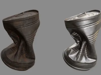 Crushed Food Can 04 3D model