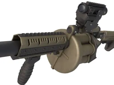 Grenade Launcher Milkor 3D model
