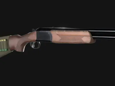 Stoeger Condor Outback Over and Under Shotgun - Game Asset Low-poly 3D model