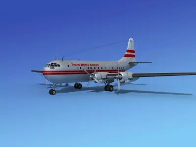 Boeing 377 TWA 3D model