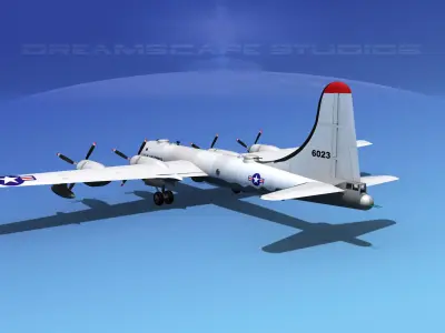 Boeing B-50 Superfortress V02 3D model