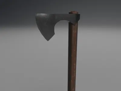Viking-Axe LowPoly axe Free low-poly 3D model