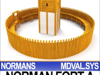 Medieval Norman Fort 3D model