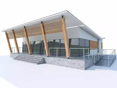 Small Office Building 01 Low-poly 3D model