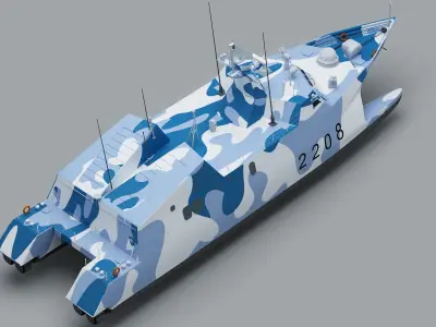 Type 022  Fast Attack Missile Craft 3D model
