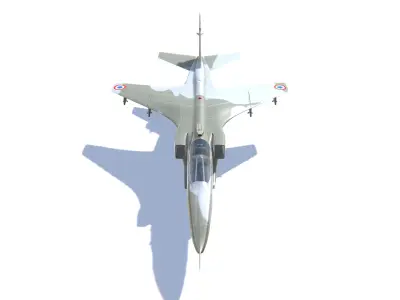 Jaguar Jet Fighter Aircraft Low-poly 3D model