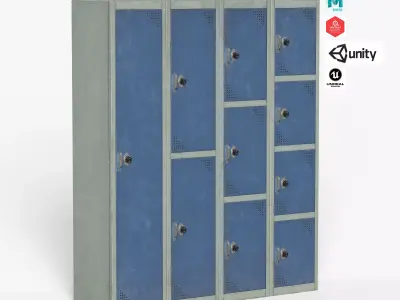 CabinetLocker Free low-poly 3D model