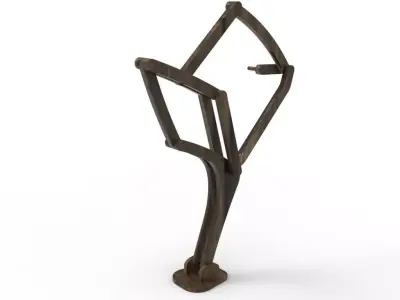 Walking leg mechanism referred to Jensen mechanism Free 3D model