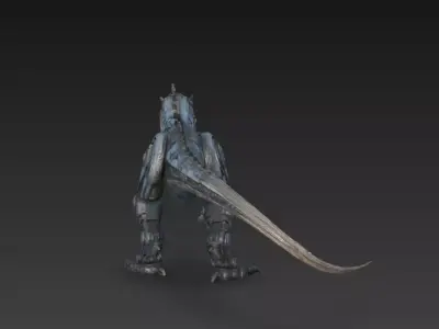 Robotic Dinosaur Ultra Realistic 3D Model Low-poly 3D model
