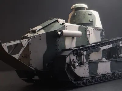 Renault FT 17 - WW1 French Light Tank 3D model