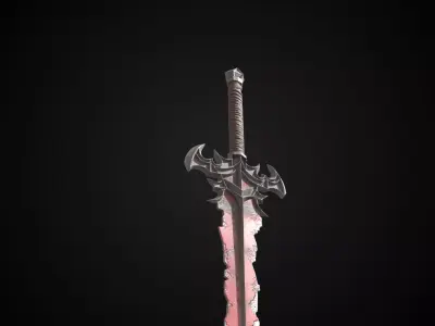 Stylized Orc Sword - Bloodbite - Game Ready 3D model