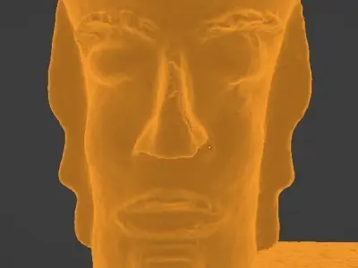 Unique Antic Vase with Faces Photo Scan 3D model