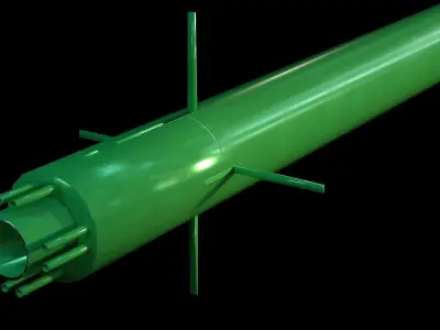 VA-111 Shkval Torpedo Low-poly 3D model