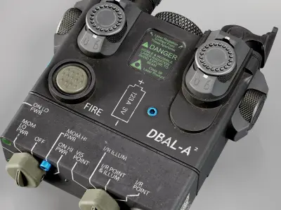 ANPEQ-15A DBAL-A2 Laser attachment Low-poly 3D model