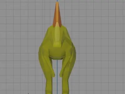 espinosaurio polygonal dinosaur Low-poly 3D model