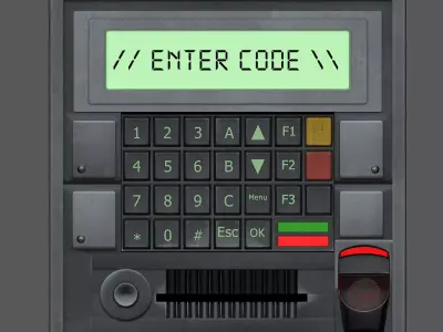 Access Control Panel Low-poly 3D model