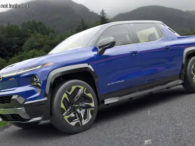 2024 Chevrolet Silverado EV RST Blue 3D model