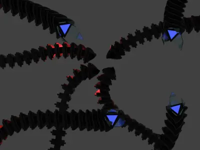 Animated Robotic Arm With Glass Claws Free low-poly 3D model