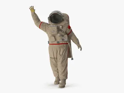 Astronaut Suit Haiying with Helmet Rigged for Maya 3D model