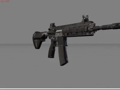 HK416 M4 Low-poly 3D model