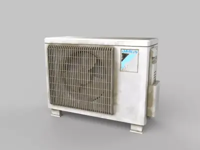 AC outdoor unit Low-poly 3D model
