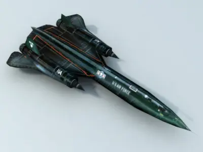 SR71 Blackbird Recon Low-poly 3D model