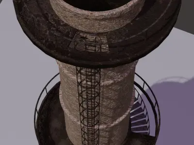 OLD FACTORY CHIMNEY 3D model