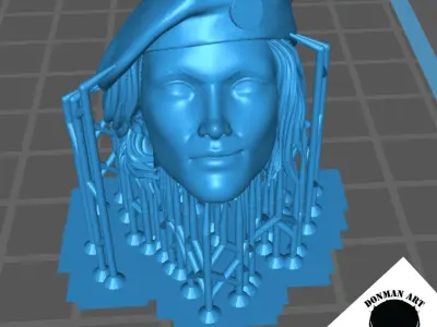 Jill The Zombie Slayer Head for 6 inch action figures 3D print model