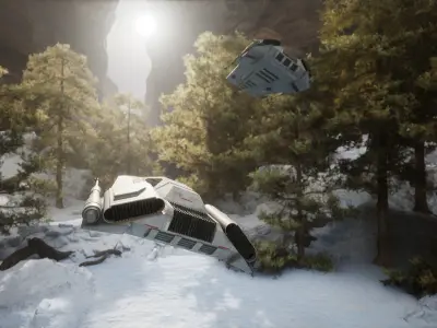 Airspeeder Low-poly 3D model