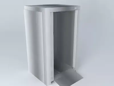 Kit stainless steel trash receptacle Free 3D model