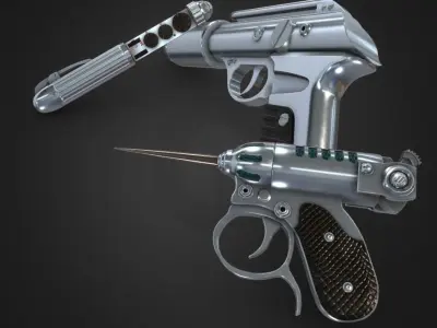 Gun MIB Low-poly 3D model