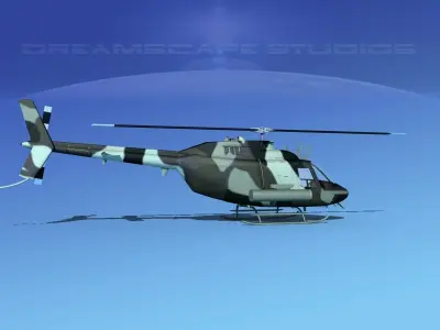 Bell OH-58B Covert 4 3D model